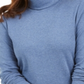 Karen Scott Blusa de gola alta feminina de algodão, azul, tamanho pequeno G