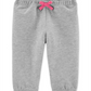 Calça French Terry Carter's Baby Boys Cinza Tamanho 6 MOS