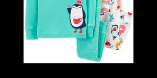 Conjunto de pijama de algodão com 4 peças Carter's Baby Girl, verde, tamanho 12 meses