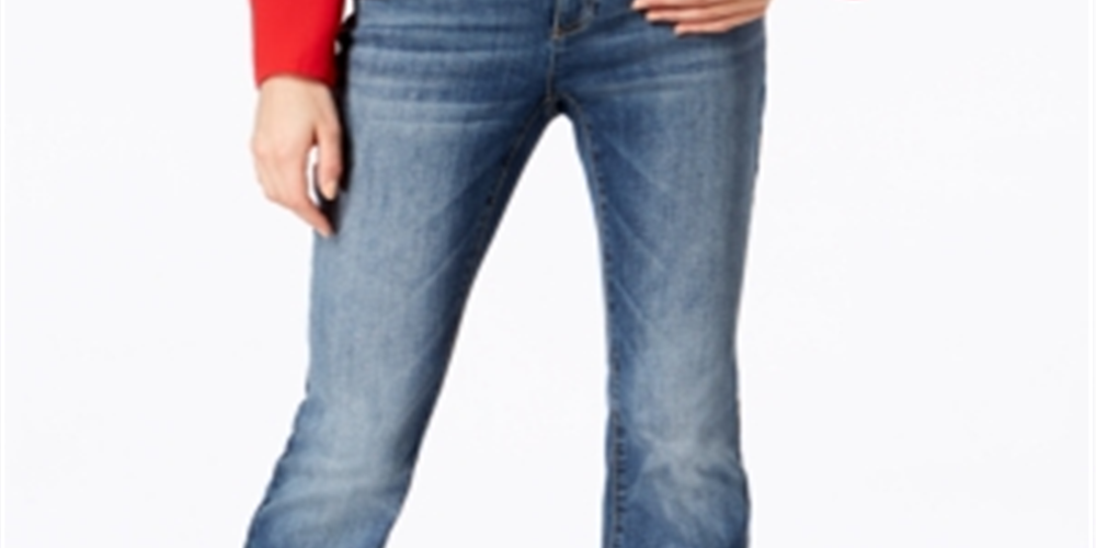 Calça jeans feminina INC International Concepts Essentials Bootcut com 5 bolsos, azul, tamanho 6