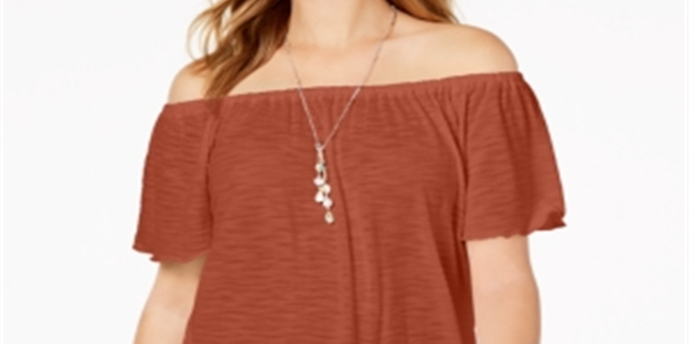 Top conversível tomara que caia feminino Style &amp; Co, vermelho, tamanho XX-G