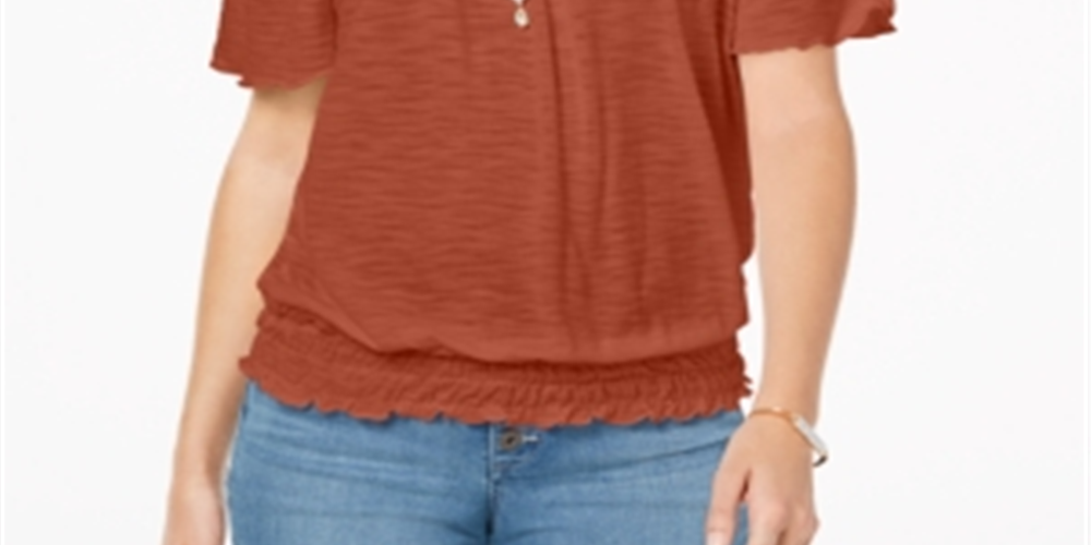 Top conversível tomara que caia feminino Style &amp; Co, vermelho, tamanho XX-G