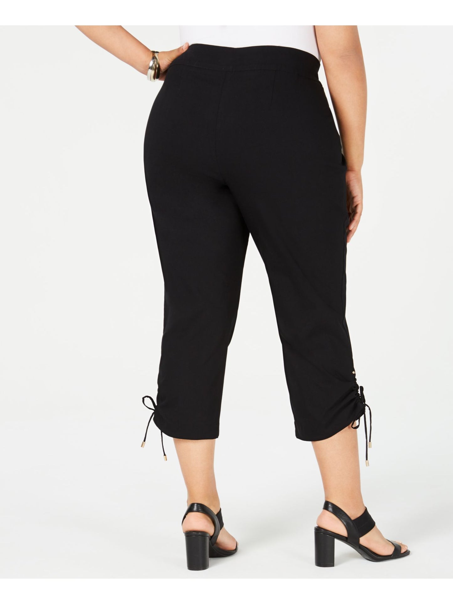 Calça Capri Feminina JM Collection Preta Tamanho Pequeno Pequeno