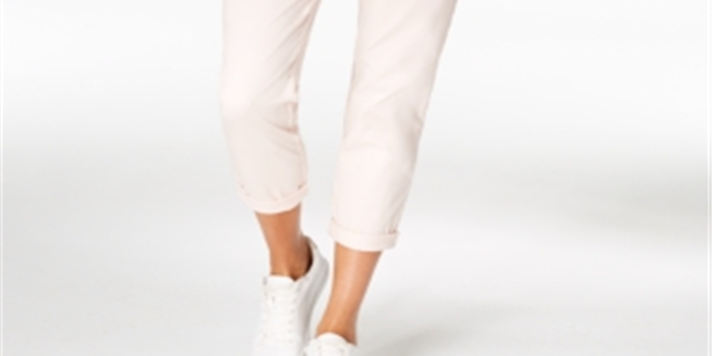 Calça reta feminina Maison Jules - rosa, tamanho 10