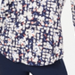 Camiseta estampada feminina JM Collection azul tamanho 2XL