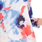 Blusa feminina Alfani com decote em V e manga 3/4 transparente e bloco de cores, azul, tamanho GG
