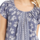 Blusa túnica feminina com decote franzido, roxa, tamanho XS, da Style &amp; Co