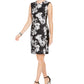 Vestido de festa feminino Natori sem mangas acima do joelho, preto, tamanho 4