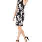 Vestido de festa feminino Natori sem mangas acima do joelho, preto, tamanho 4