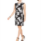 Vestido de festa feminino Natori sem mangas acima do joelho, preto, tamanho 4