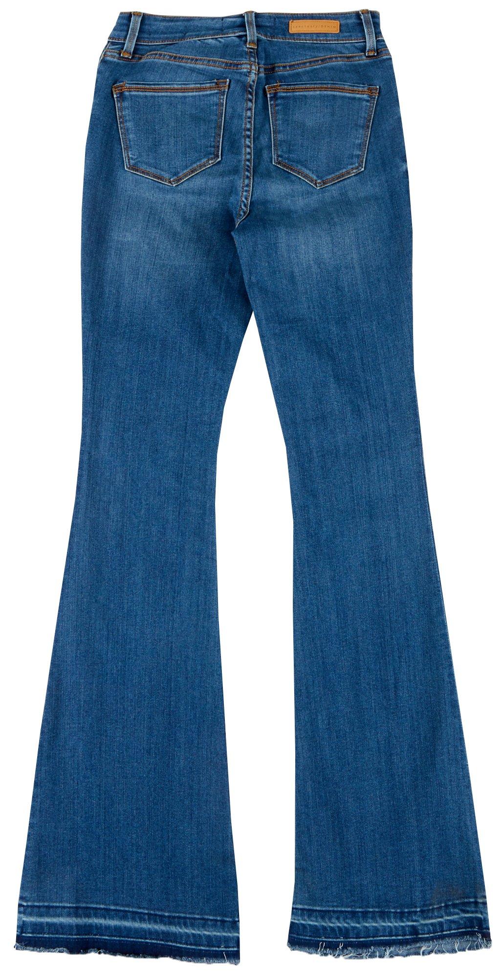 Calça jeans flare feminina Sanctuary, cintura alta, azul, tamanho 28/6
