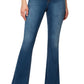 Calça jeans flare feminina Sanctuary, cintura alta, azul, tamanho 28/6