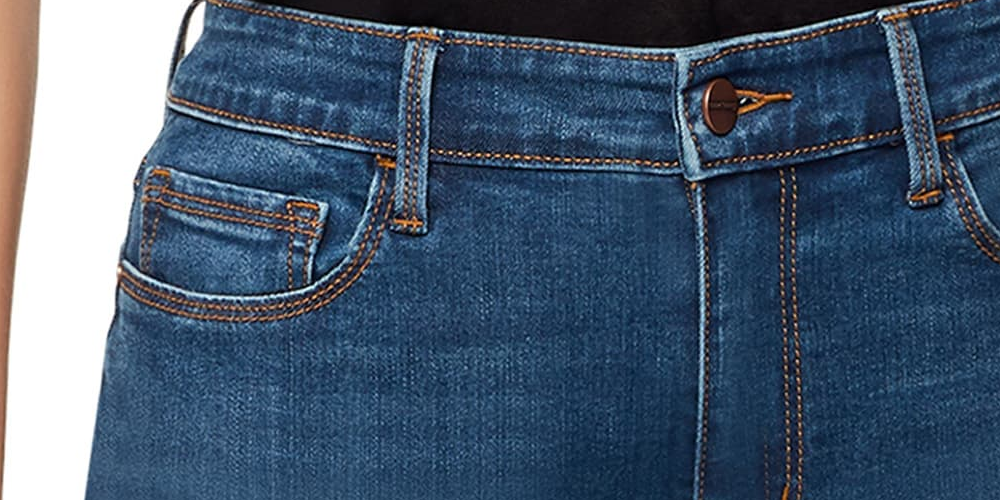 Calça jeans flare feminina Sanctuary, cintura alta, azul, tamanho 28/6