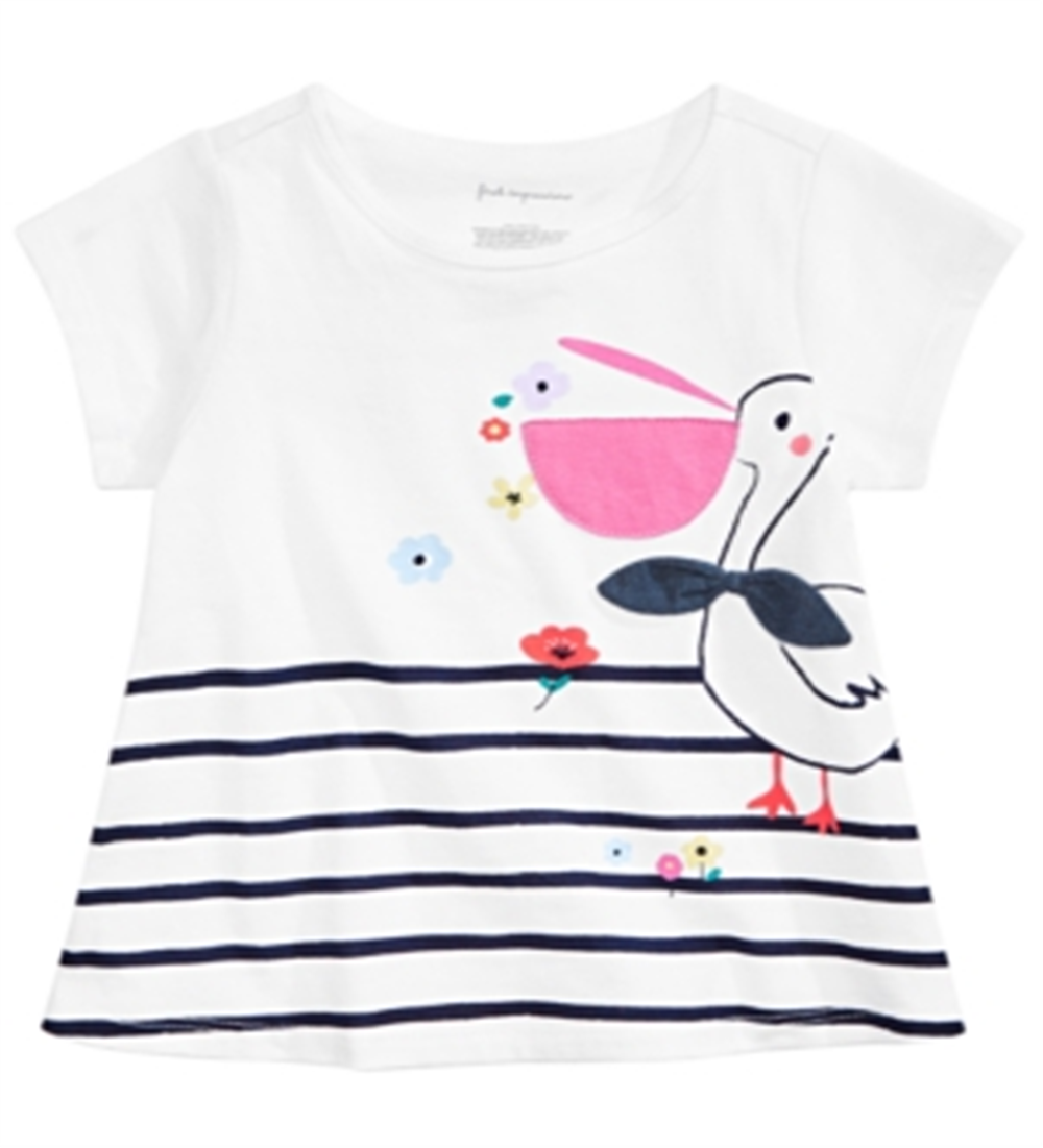 Camiseta estampada Pelican para bebê First Impressions, tamanho 24 meses, branca