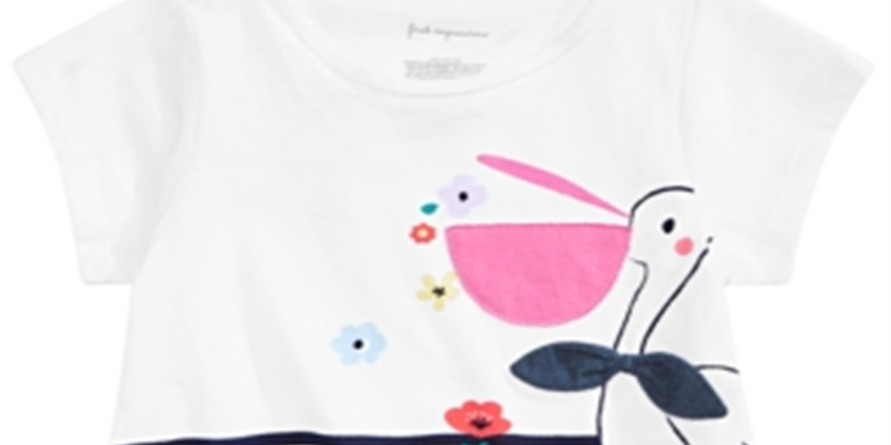 Camiseta estampada Pelican para bebê First Impressions, tamanho 24 meses, branca