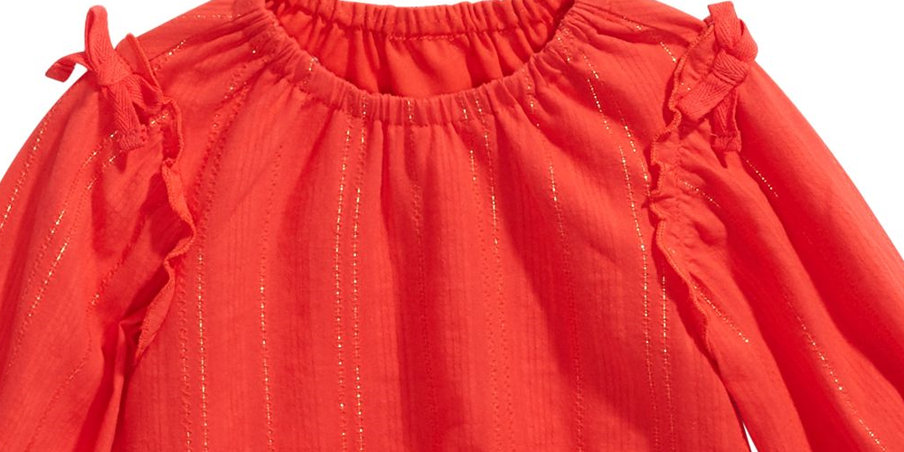 Top listrado metálico com acabamento em laço First Impressions para bebê menina, vermelho, tamanho 24 M