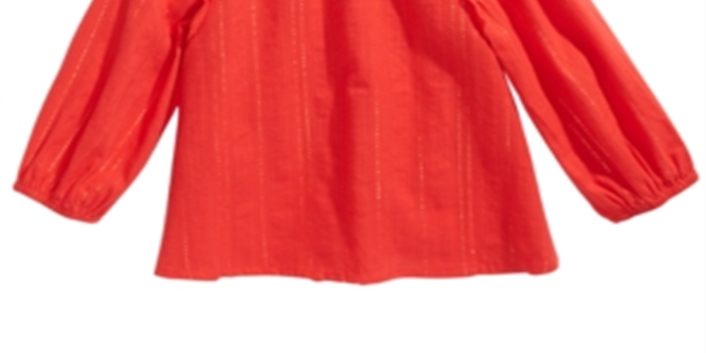 Top listrado metálico com acabamento em laço First Impressions para bebê menina, vermelho, tamanho 24 M