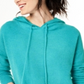 Suéter térmico feminino de cashmere Charter Club com capuz, azul, tamanho extragrande
