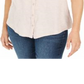 Camisa sem mangas com ilhós feminina Style &amp; Co, rosa, tamanho grande