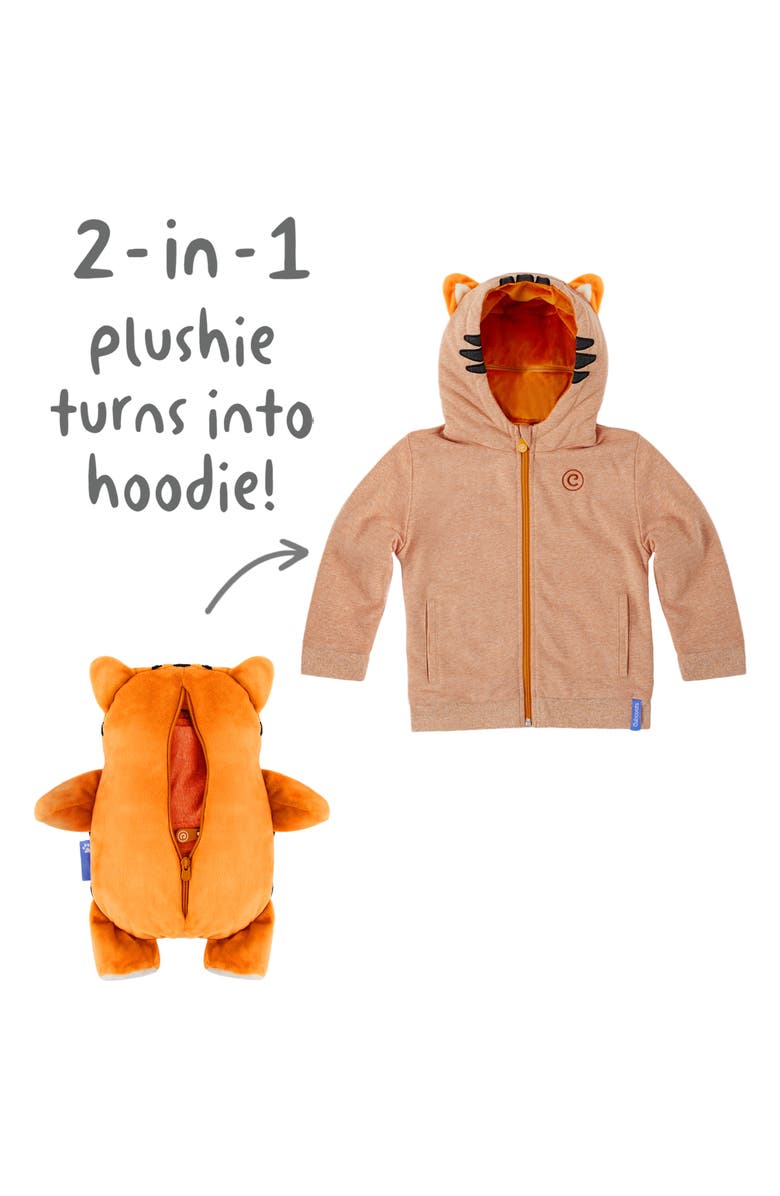 Cubcoats Tomo 2 em 1 Bicho de Pelúcia com Capuz Laranja Tamanho 2T