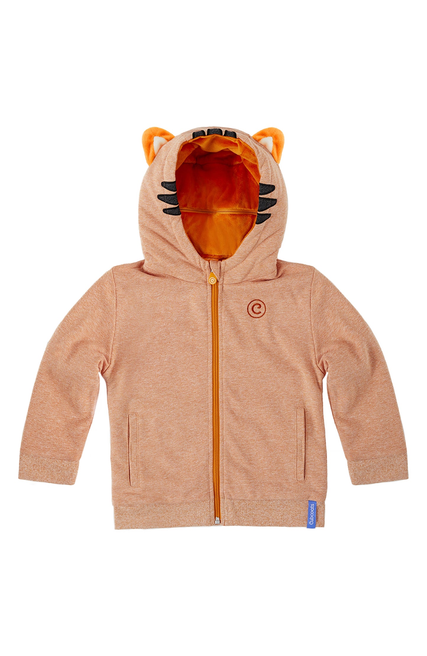 Cubcoats Tomo 2 em 1 Bicho de Pelúcia com Capuz Laranja Tamanho 2T