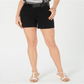 Shorts jeans feminino com cinto Style &amp; Co, preto, tamanho 10