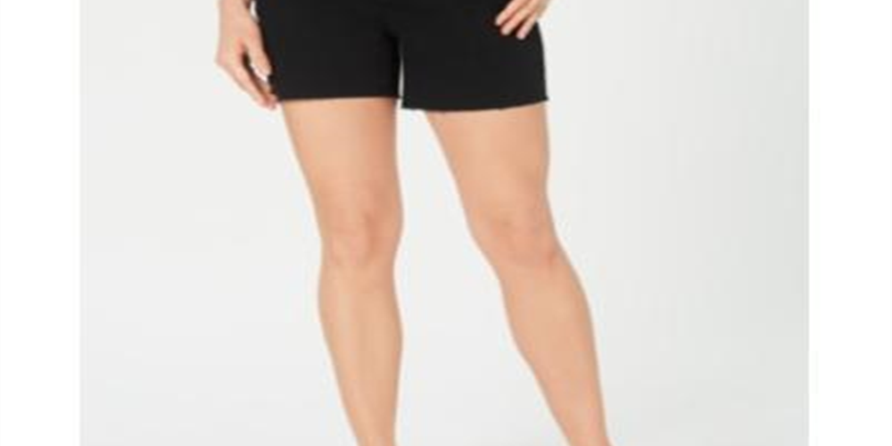Shorts jeans feminino com cinto Style &amp; Co, preto, tamanho 10