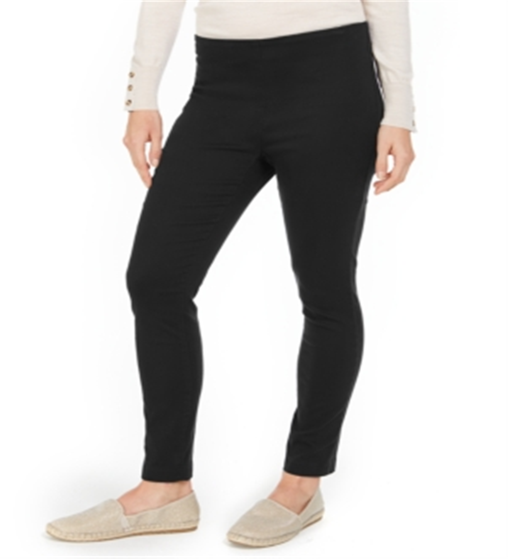 Calça curta feminina Charter Club Twill Tummy Control, preta, tamanho 14