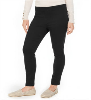 Calça curta feminina Charter Club Twill Tummy Control, preta, tamanho 14