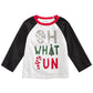 Camiseta estampada What Fun para meninos First Impressions, preta, tamanho 6 a 9 meses