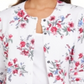 Karen Scott Cardigan Feminino Estampado Floral com Botões Branco Tamanho XS