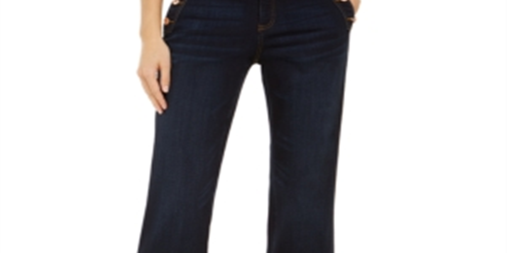 Calça jeans feminina estilo marinheiro de cintura alta, azul, tamanho 12, da Inc International Concepts