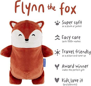 Cubcoats Kids Transformando 2 em 1 Unissex Infantil Flynn 2 em 1 Bicho de Pelúcia com Capuz Laranja