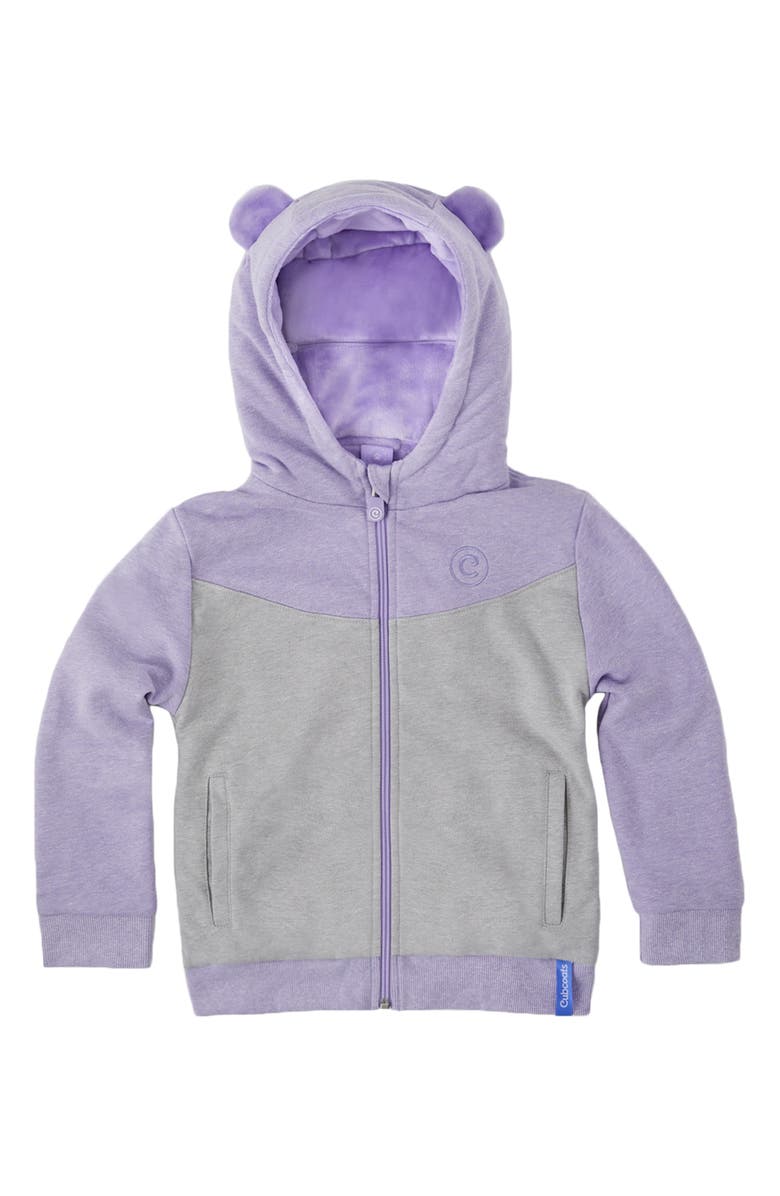 Cubcoats Toddler Big Girl's Bori the Bear 2 em 1 Bicho de pelúcia com capuz roxo