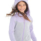 Cubcoats Toddler Big Girl's Bori the Bear 2 em 1 Bicho de pelúcia com capuz roxo