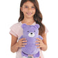 Cubcoats Toddler Big Girl's Bori the Bear 2 em 1 Bicho de pelúcia com capuz roxo