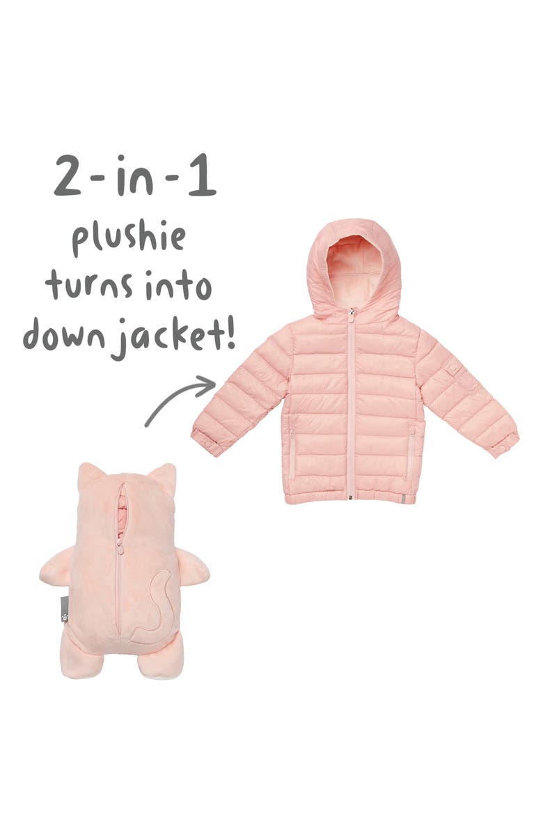Casaco de pelúcia e capuz Kali 2 em 1 para meninas da Cubcoats, rosa