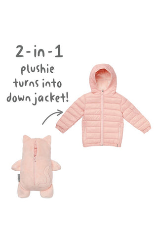 Casaco de pelúcia e capuz Kali 2 em 1 para meninas da Cubcoats, rosa