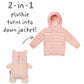 Casaco de pelúcia e capuz Kali 2 em 1 para meninas da Cubcoats, rosa