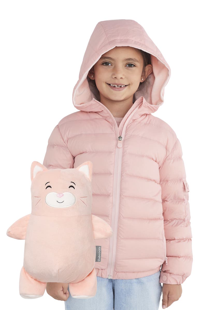 Casaco de pelúcia e capuz Kali 2 em 1 para meninas da Cubcoats, rosa