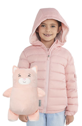Casaco de pelúcia e capuz Kali 2 em 1 para meninas da Cubcoats, rosa