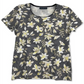 Camiseta feminina listrada floral Karen Scott, azul, tamanho XS