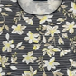 Camiseta feminina listrada floral Karen Scott, azul, tamanho XS