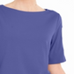 Karen Scott Blusa Feminina de Algodão com Mangas Recortadas Roxa Tamanho P