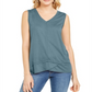 Regata feminina estilo &amp; co, azul, tamanho GG