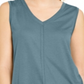 Regata feminina estilo &amp; co, azul, tamanho GG