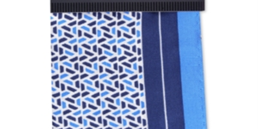 Lenço de bolso de seda geométrico masculino Alfani azul-marinho, tamanho único