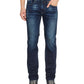 Calça jeans masculina Buffalo David Slim Straight, azul, tamanho 34/32