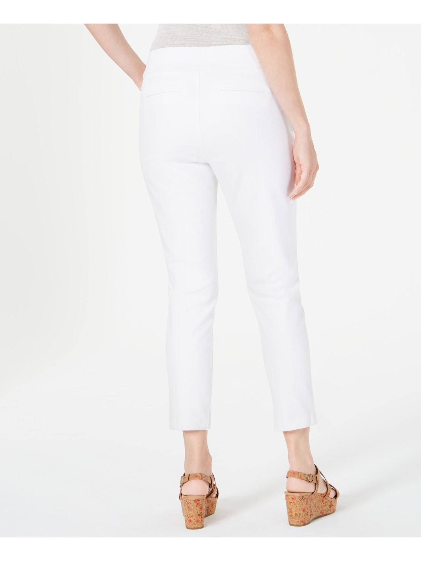 Calça cropped feminina Style &amp; Co para usar no trabalho, branca, tamanho X-G