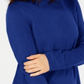 Túnica feminina Karen Scott lisa com bainha curva, azul, tamanho pequeno
